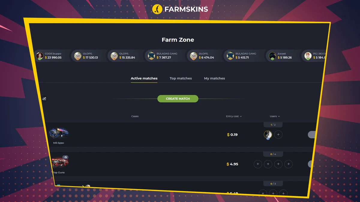 Farmskins Farm Zone case battle lobby